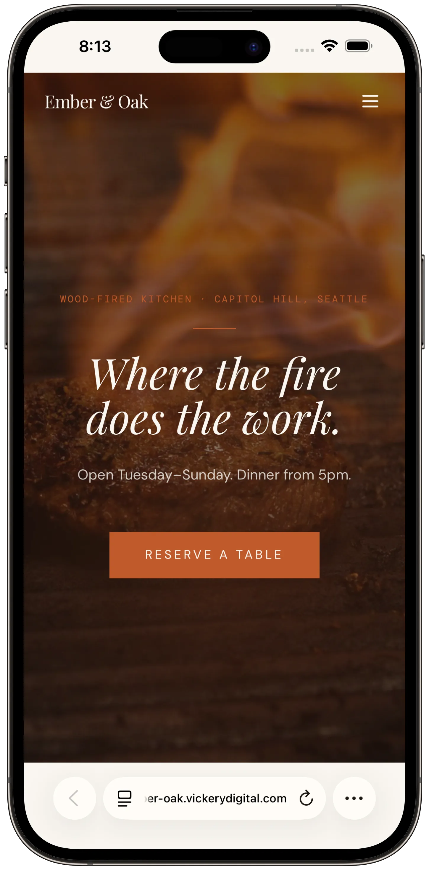 Ember & Oak — Wood-Fired Kitchen Mobile