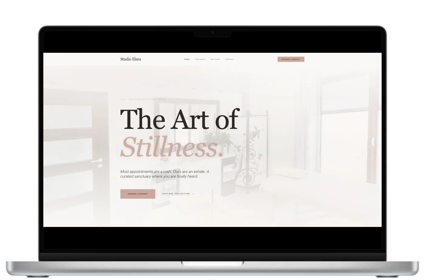 Studio Elara — Boutique Salon & Spa Desktop